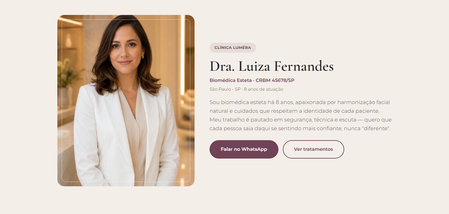 Exemplo de site feito pela Beauty in Flux